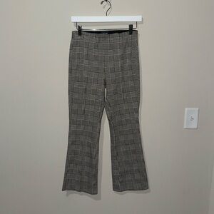 Maeve by Anthropologie Wide Leg Pull on Trousers in a black and White Plaid, XS